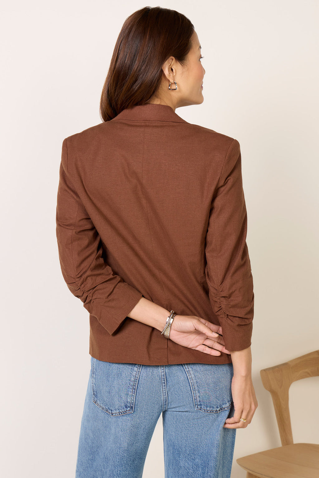 Asher Roll Sleeve Blazer