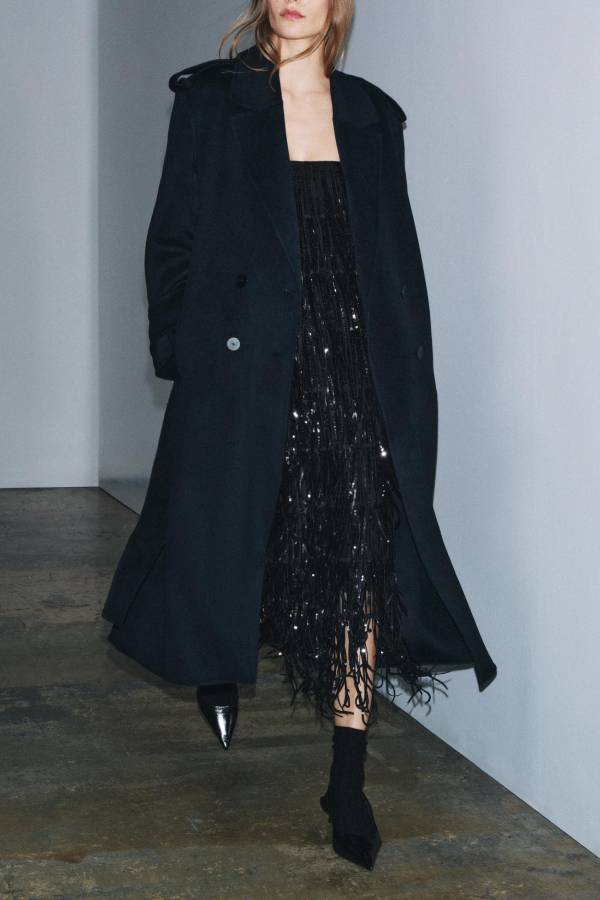 Chic Celebration Layered Sequined Tassels Slip Strapless H-line Midi Dress