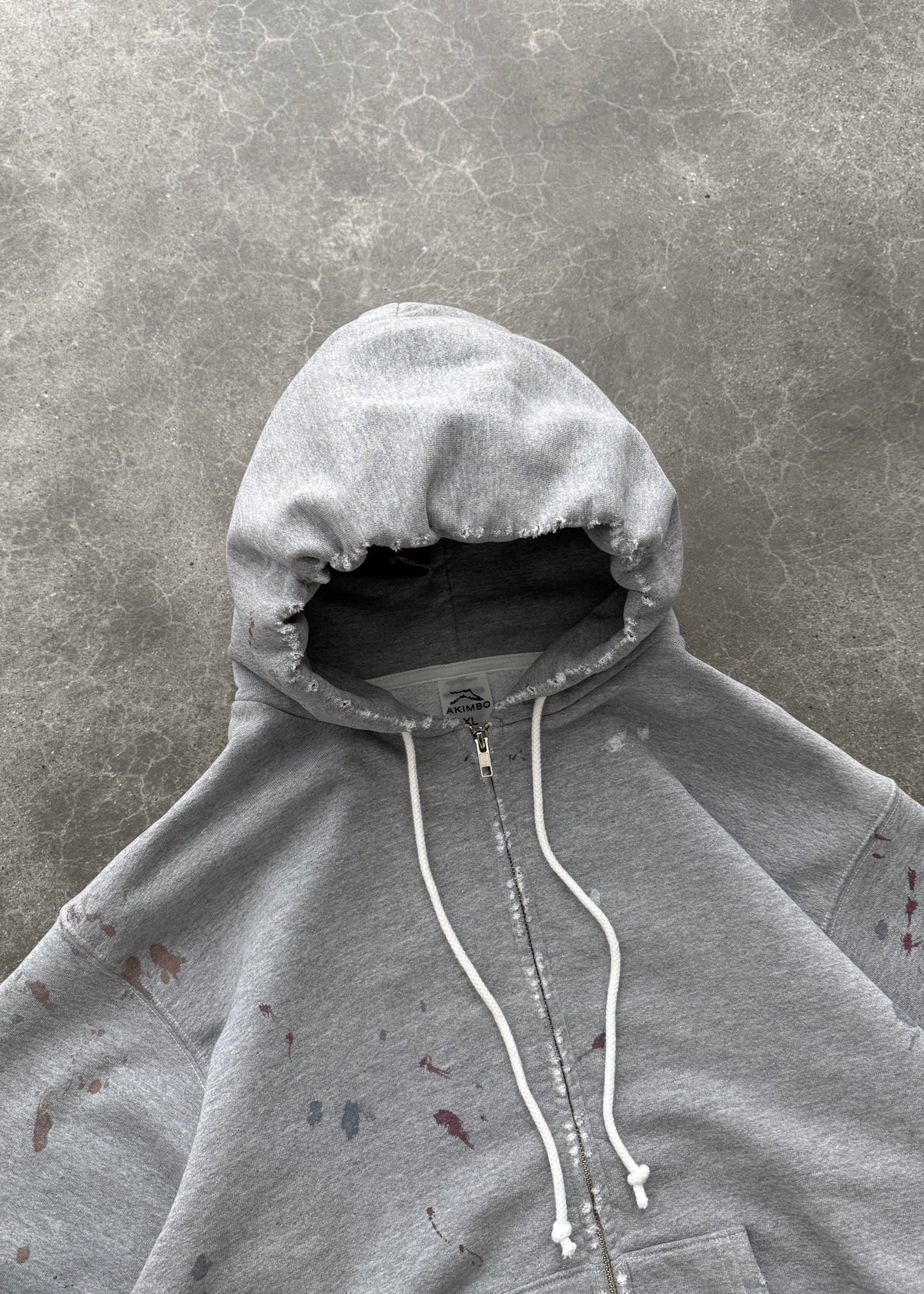 WATCH-PEEKER ZIP-UP HOODIE - HEATHER GREY