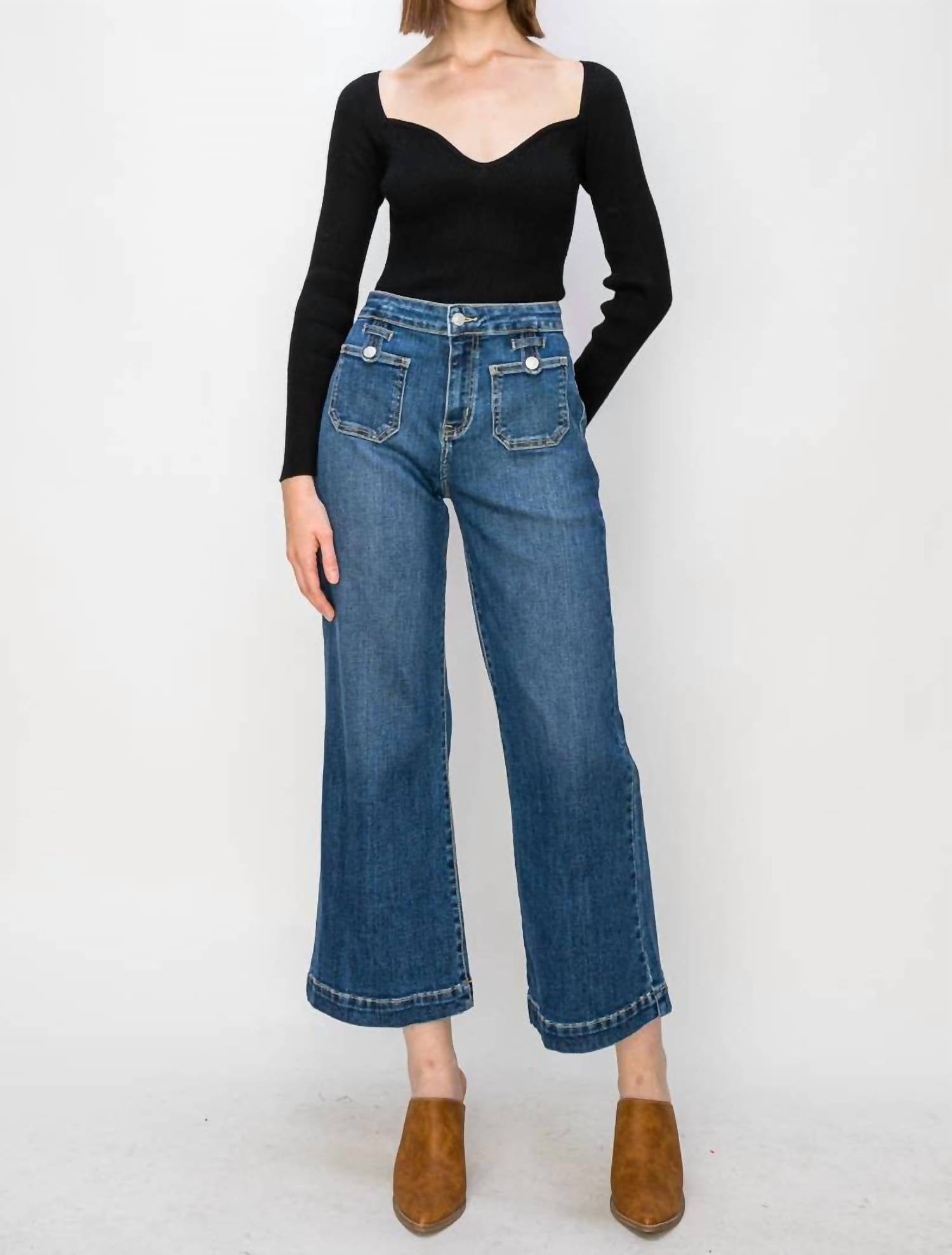 Artemis Vintage - Corlie High Rise Wide Leg Jeans