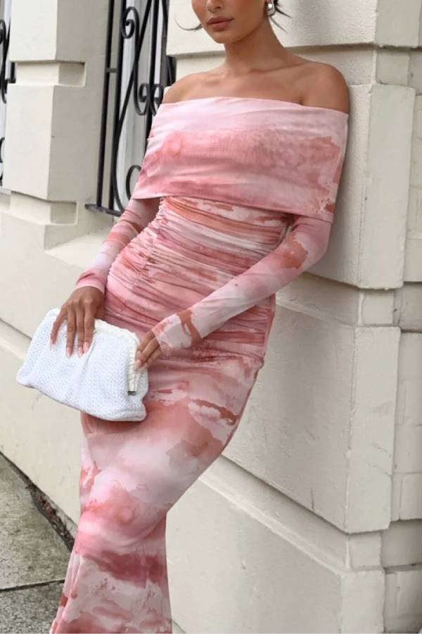Audrey Dress-Pink