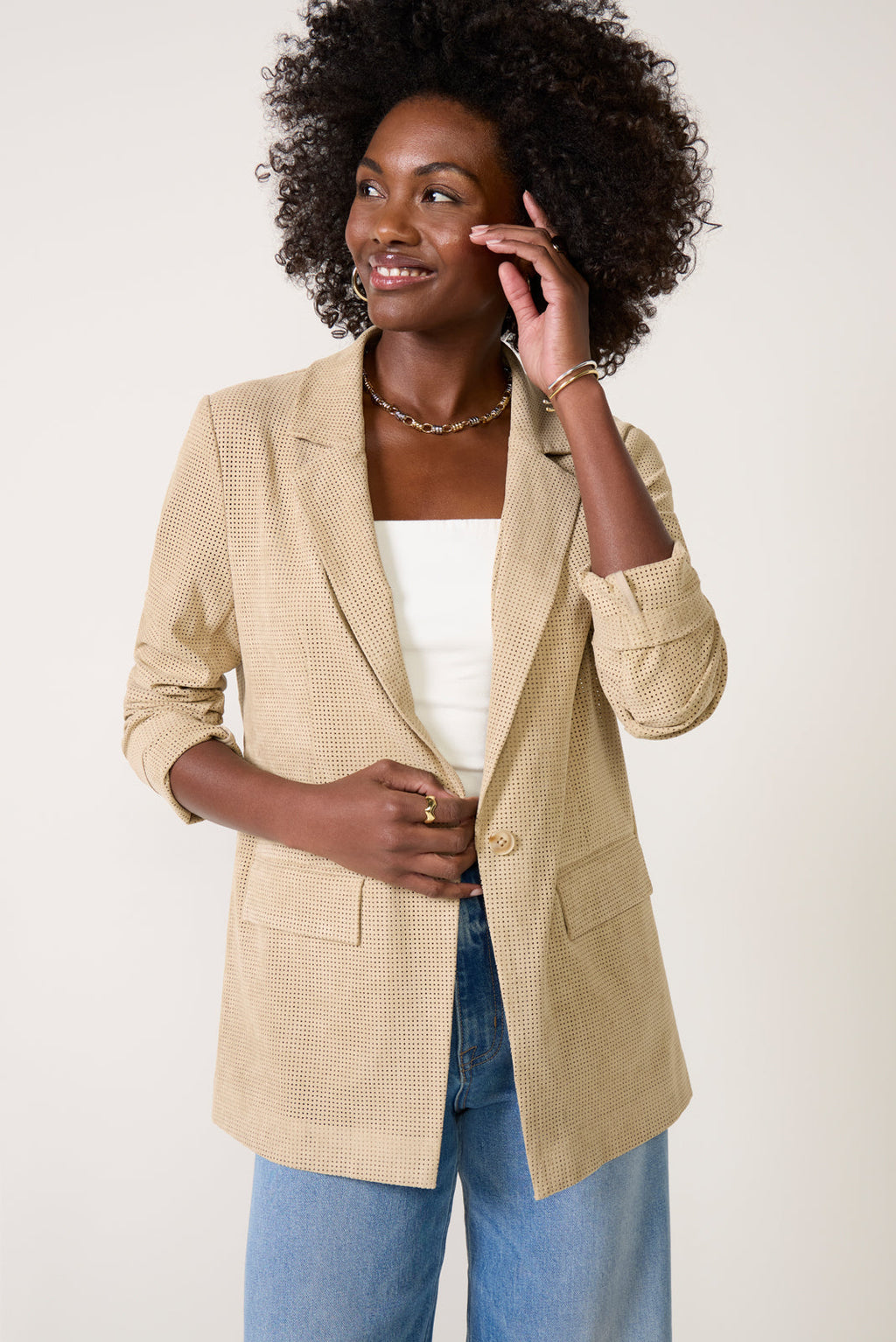 Weston Perforated Blazer