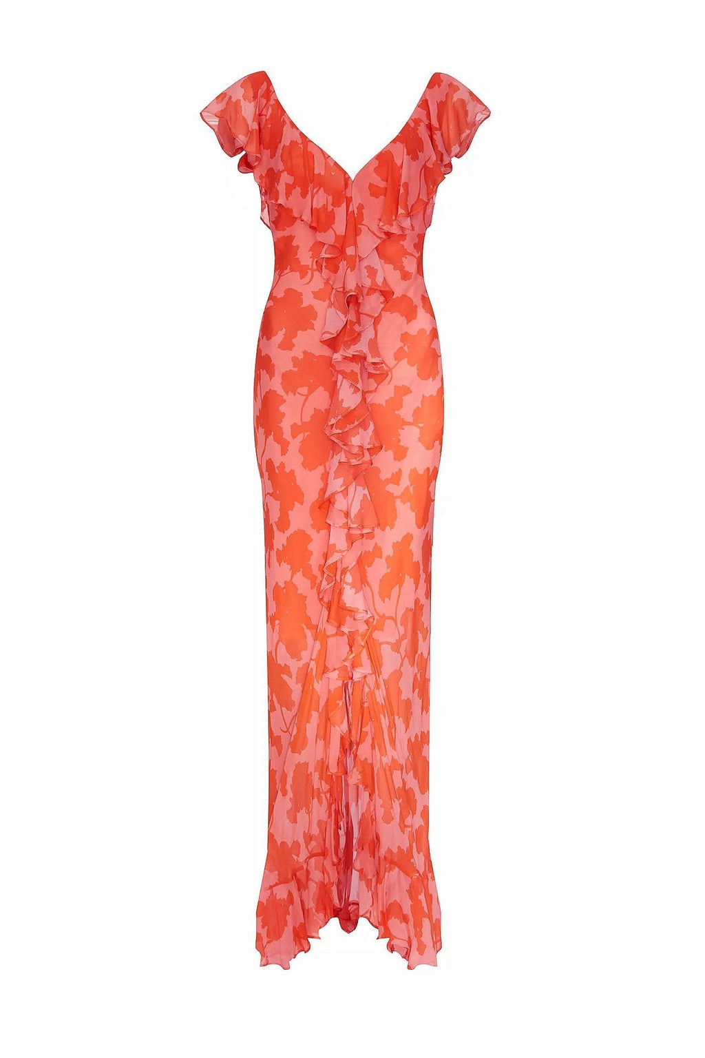 Sunlight Lotus£üChiffon Ruffle Maxi Dress