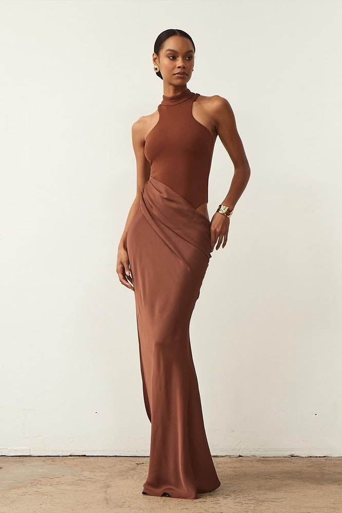 Panelled Cutout Bodycon Dress