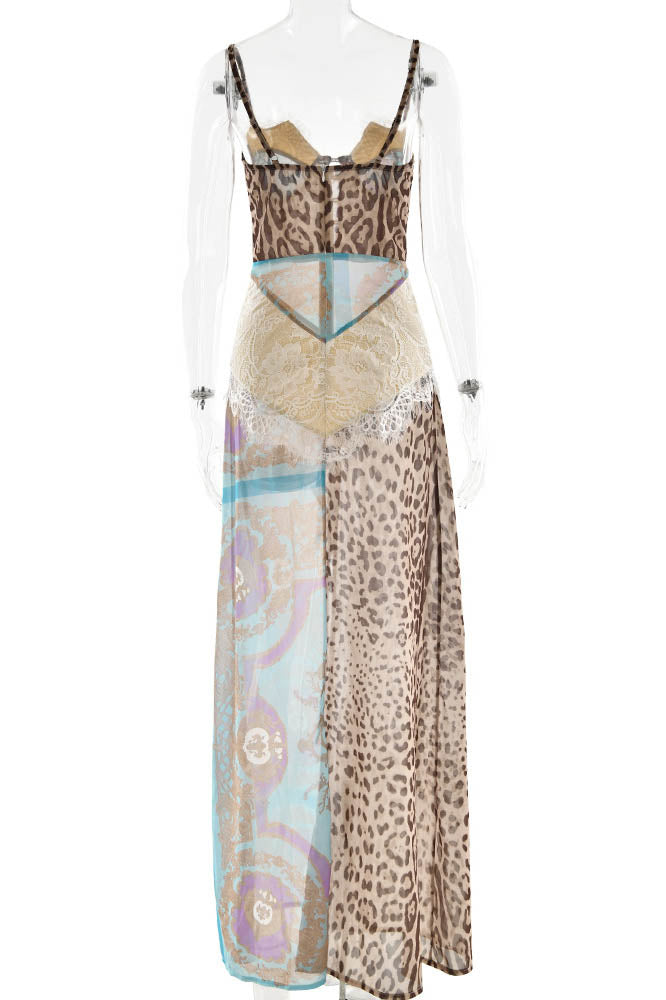 Whispers of the Wild ¨C Waist-Tied Maxi Dres