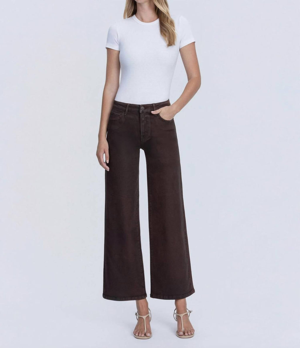 Flying Monkey - High Rise Coated Wide Leg Jeans