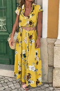 Foxy Lady Floral Shirt Midi Dress (belt Included)