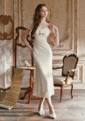 Cream Letter Dress
