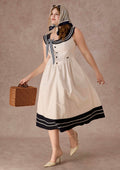 Curve&Plus Sailor Love Letter Dress(Navy)