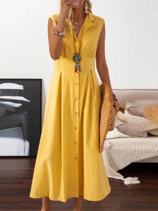 Lapel A- Line Dress