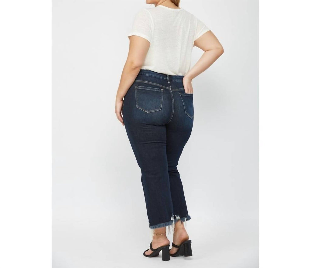 Mica Denim - High Rise Crop Flare Jean