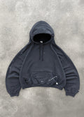 WATCH-PEEKER HOODIE - FADED BLACK
