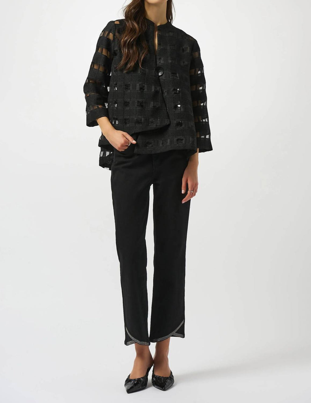 Joseph Ribkoff - Embellished Cropped Denim Jeans