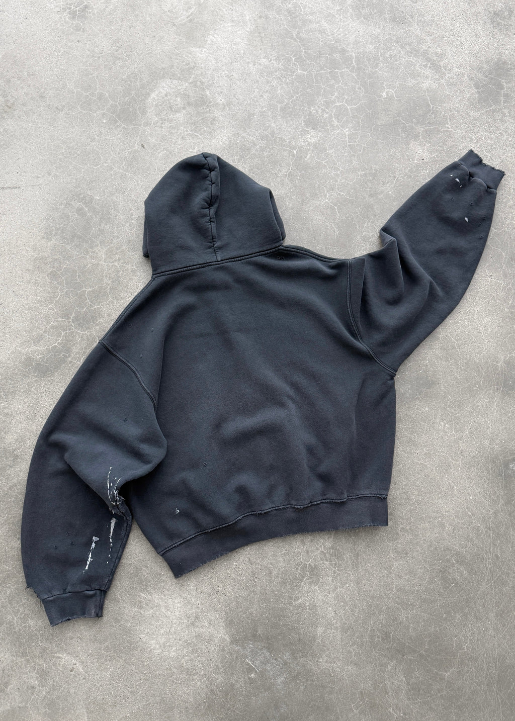 WATCH PEEKER ZIP-UP HOODIE - FADED BLACK