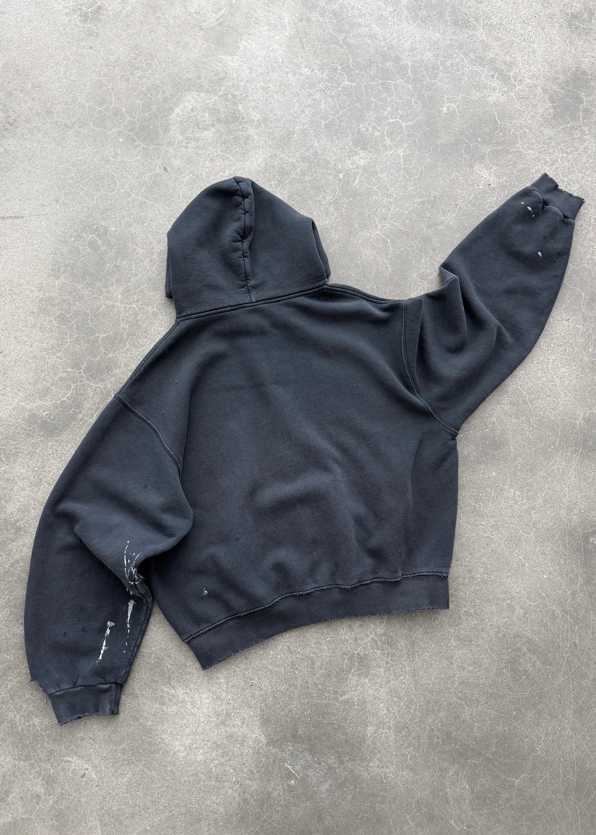 WATCH PEEKER ZIP-UP HOODIE - FADED BLACK