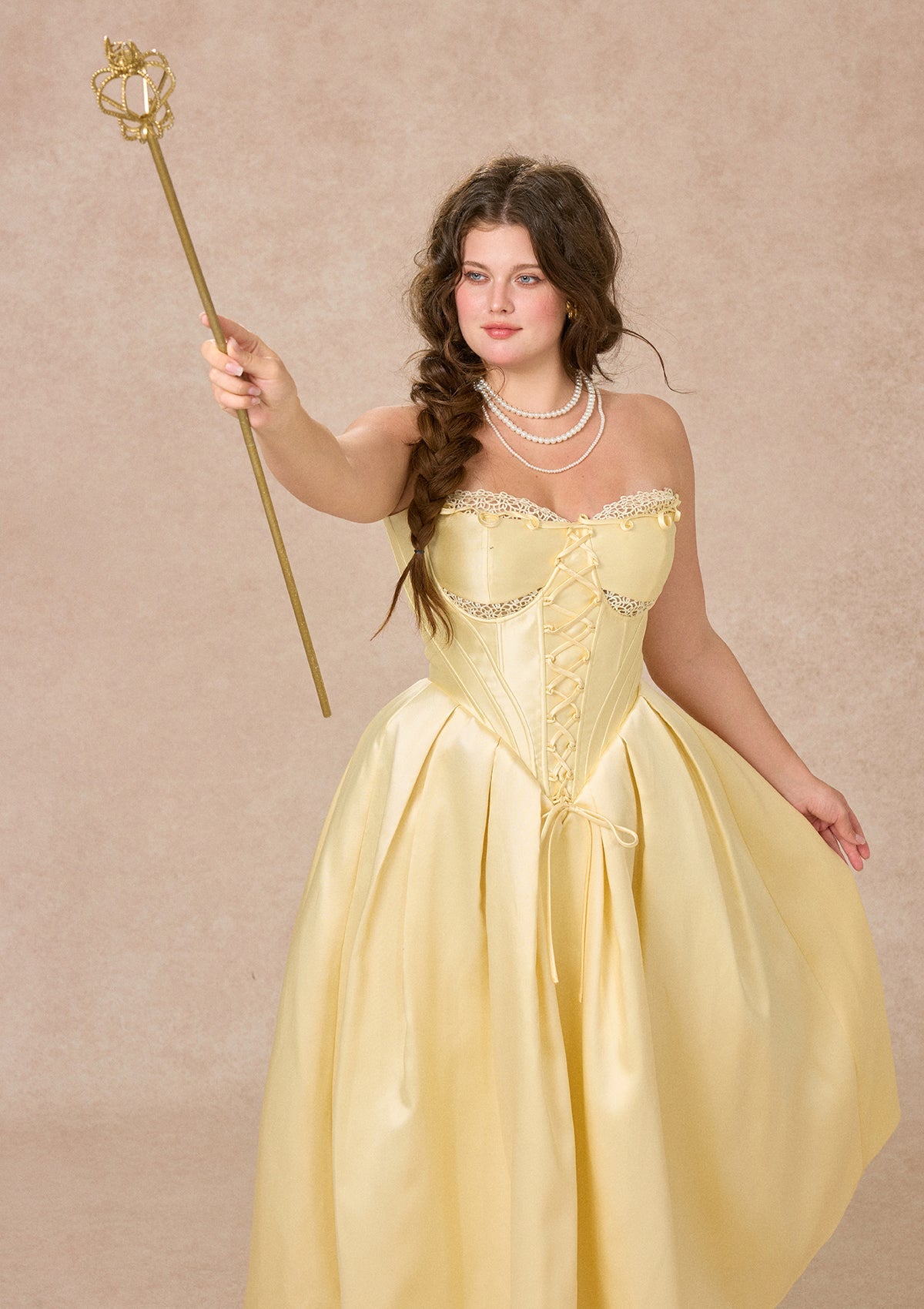 Curve&Plus Belle's Gilded Corset Dress