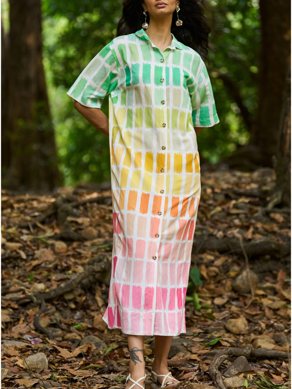 Unique Printed Shirtdress