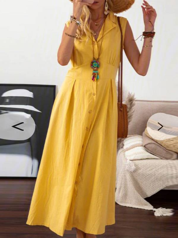 Lapel A- Line Dress
