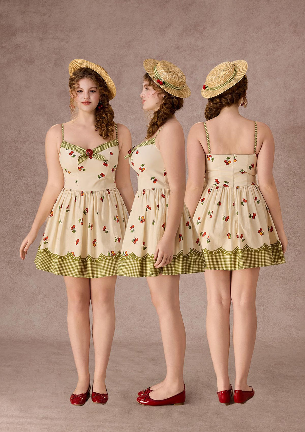 Curve&Plus Wild Cherry Dress(Short)