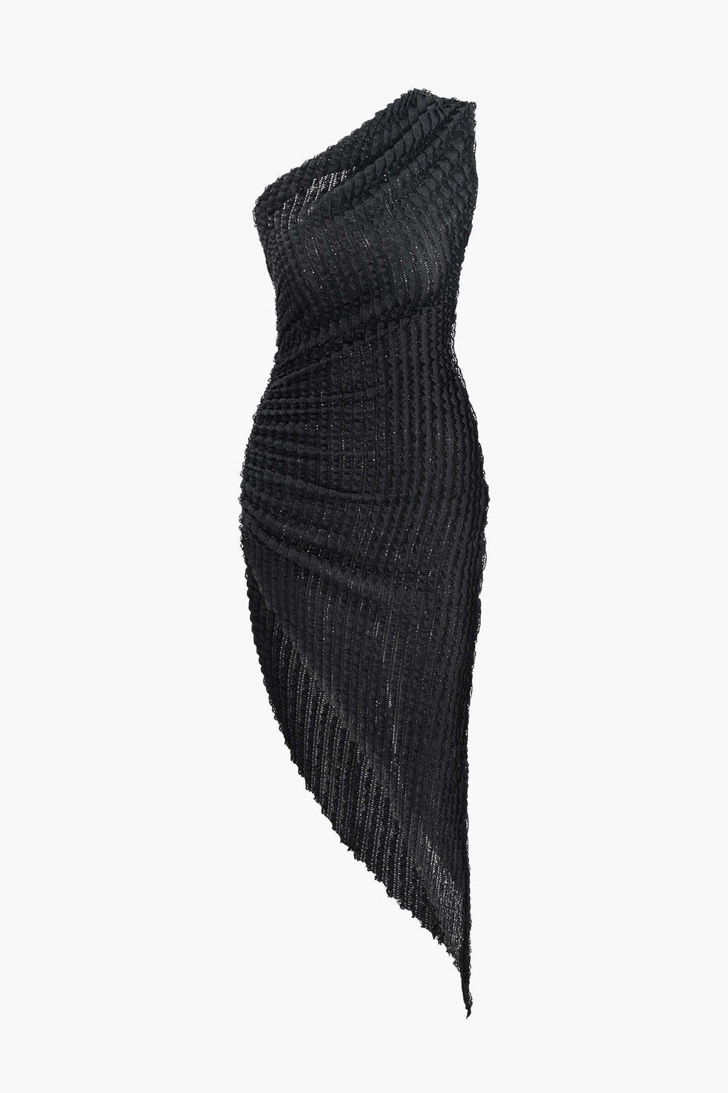 One Shoulder Asymmetric Midi Dress