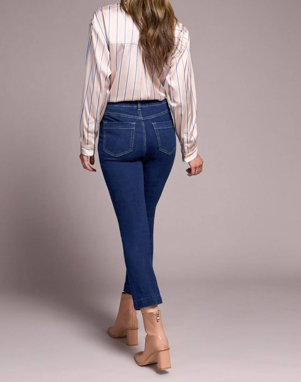 Tribal - Audrey Pull-on Crop Straight Jean