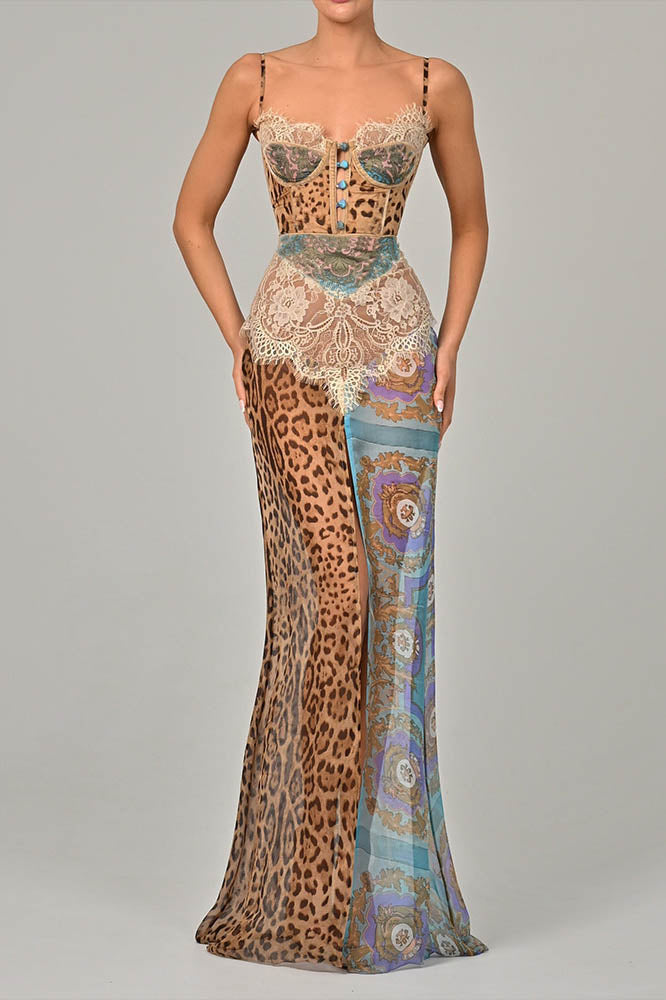 Whispers of the Wild ¨C Waist-Tied Maxi Dres