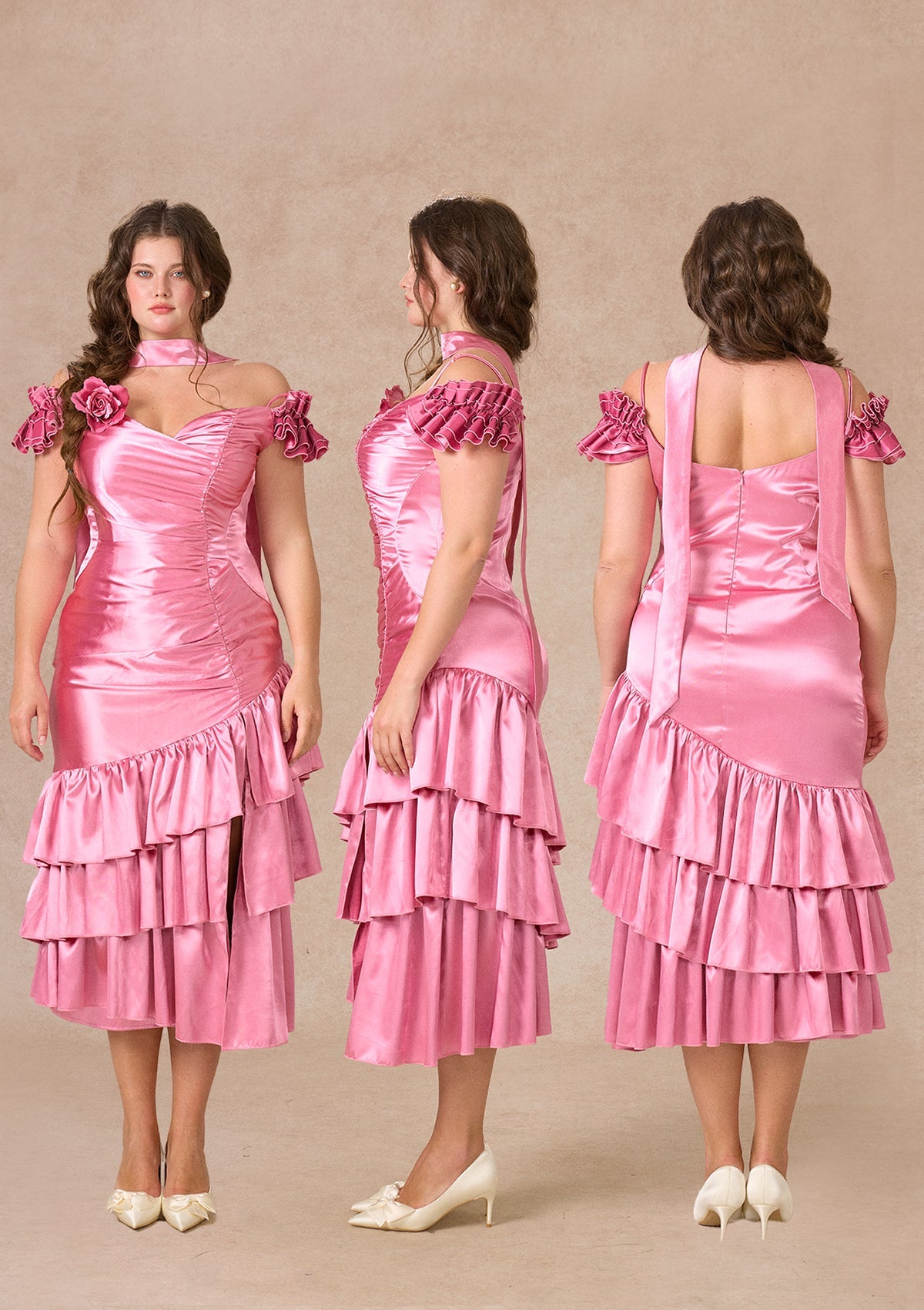 Curve&Plus Burning Rose Dress