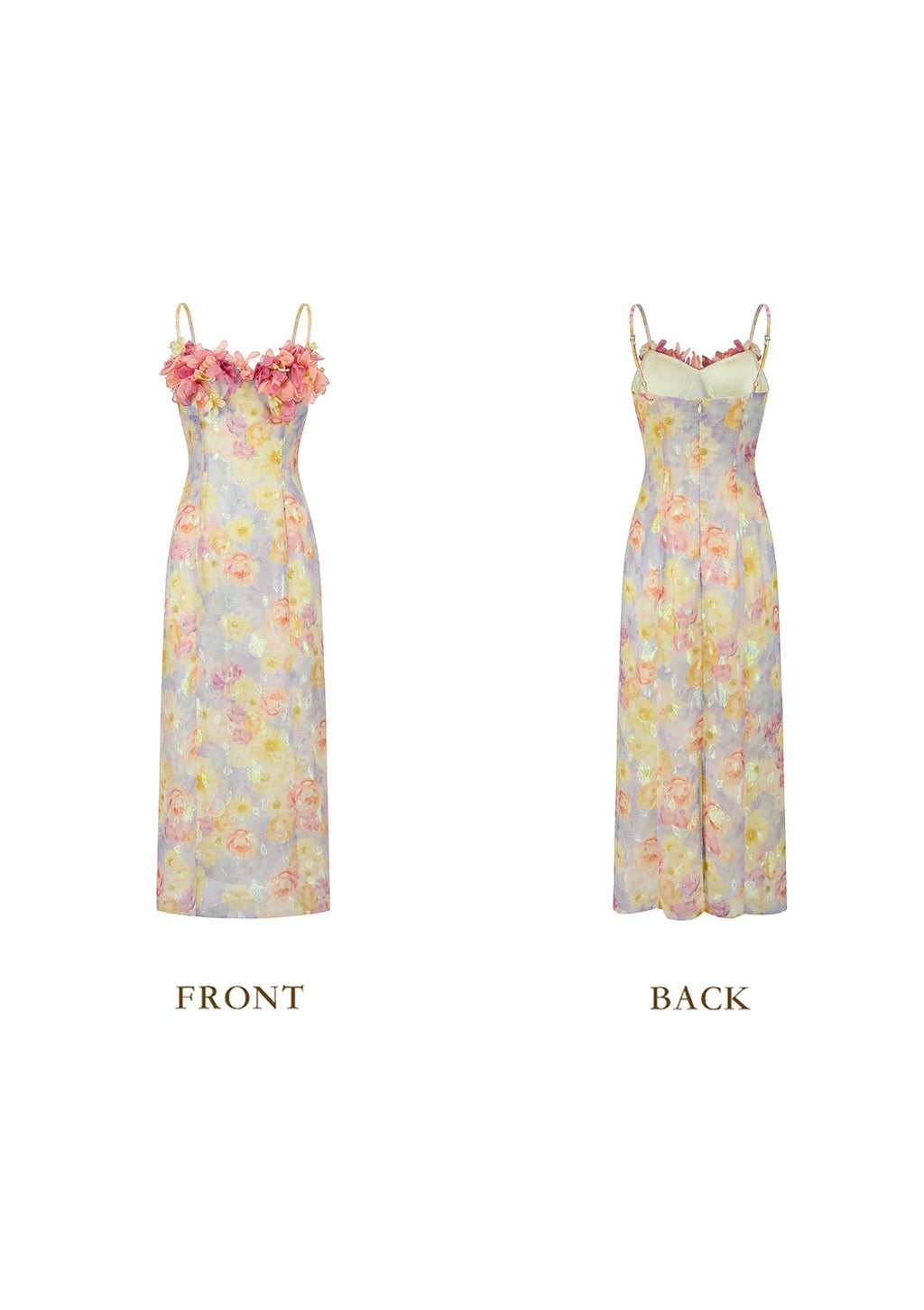 Oil Paint Floral Court Dress