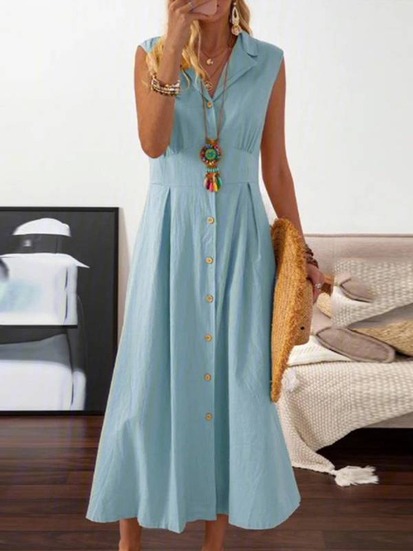 Lapel A- Line Dress