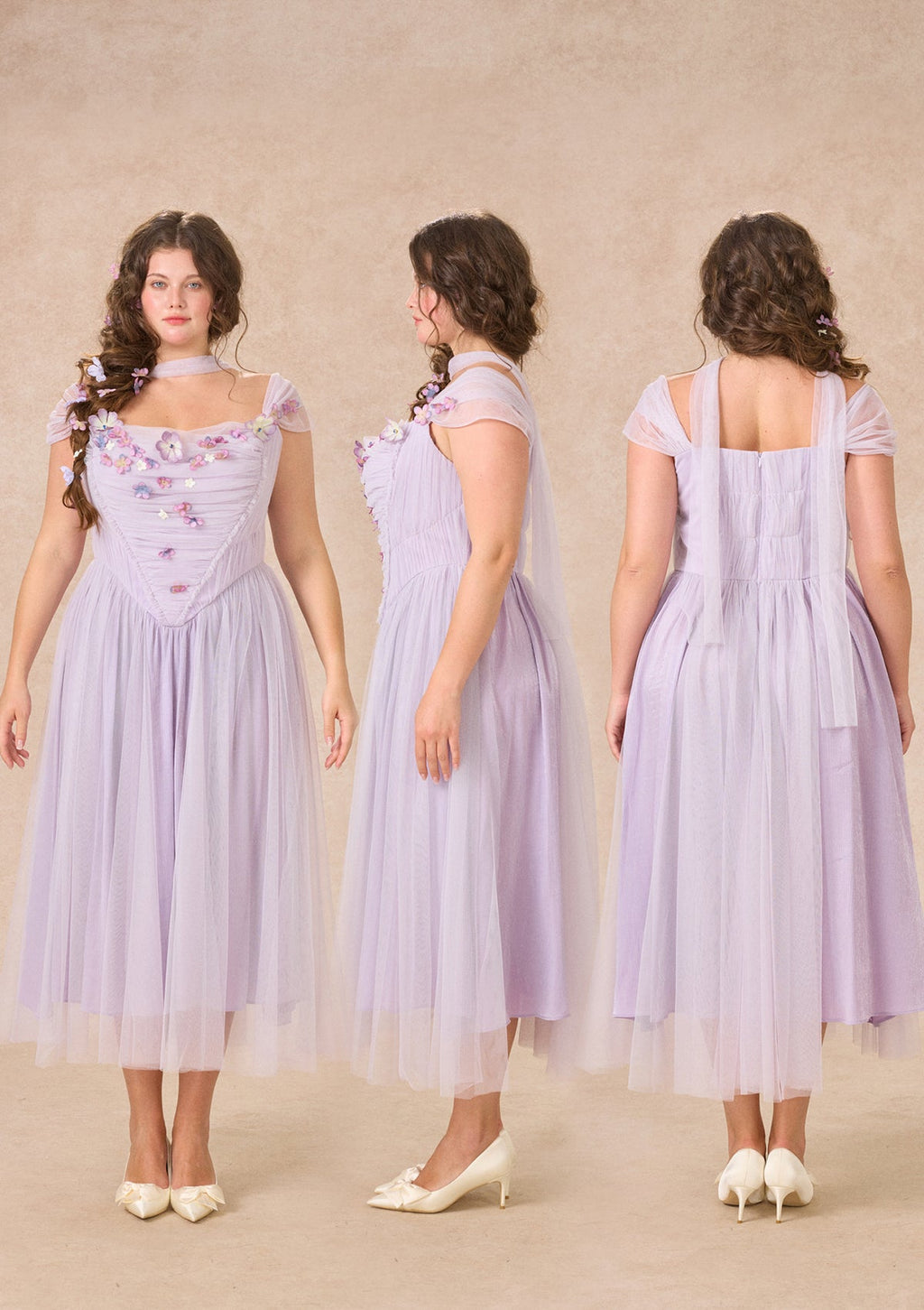 Curve&Plus Ode to Purple Iris Dress