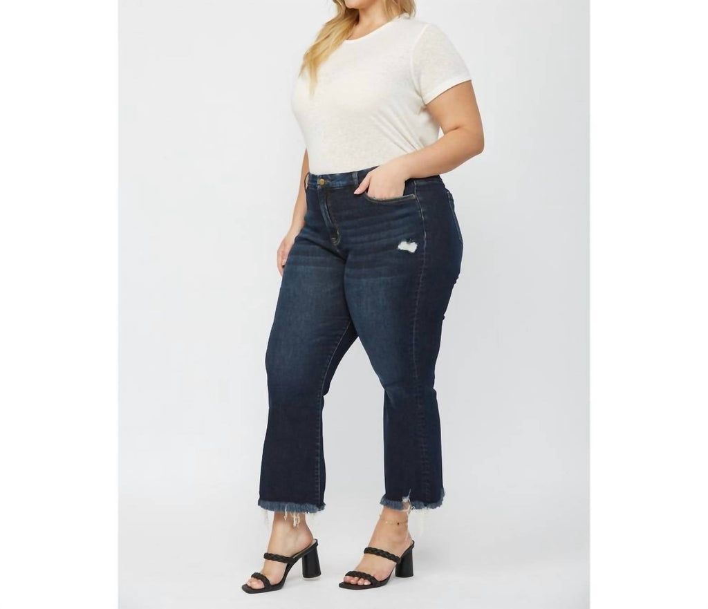 Mica Denim - High Rise Crop Flare Jean