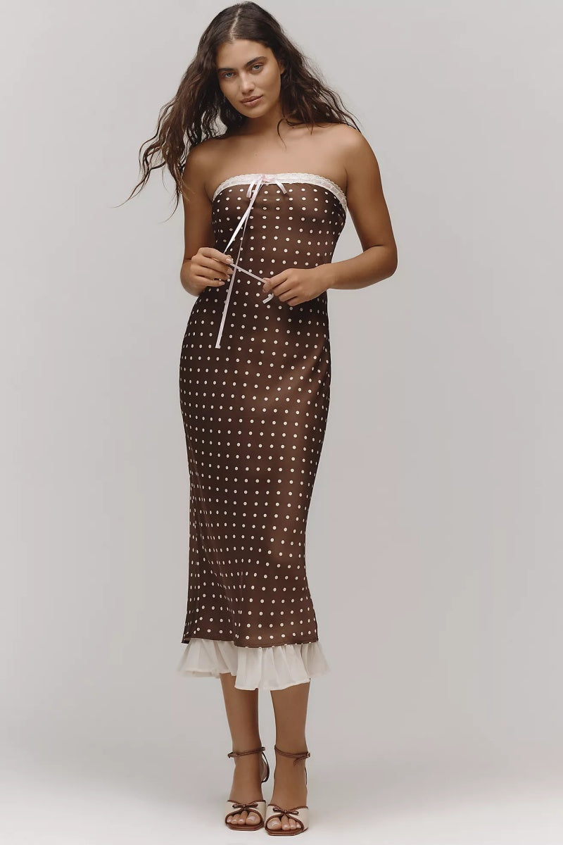 Daisy Mae Strapless Midi Dress
