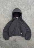 ZIP-UP HOODIE - CHARCOAL