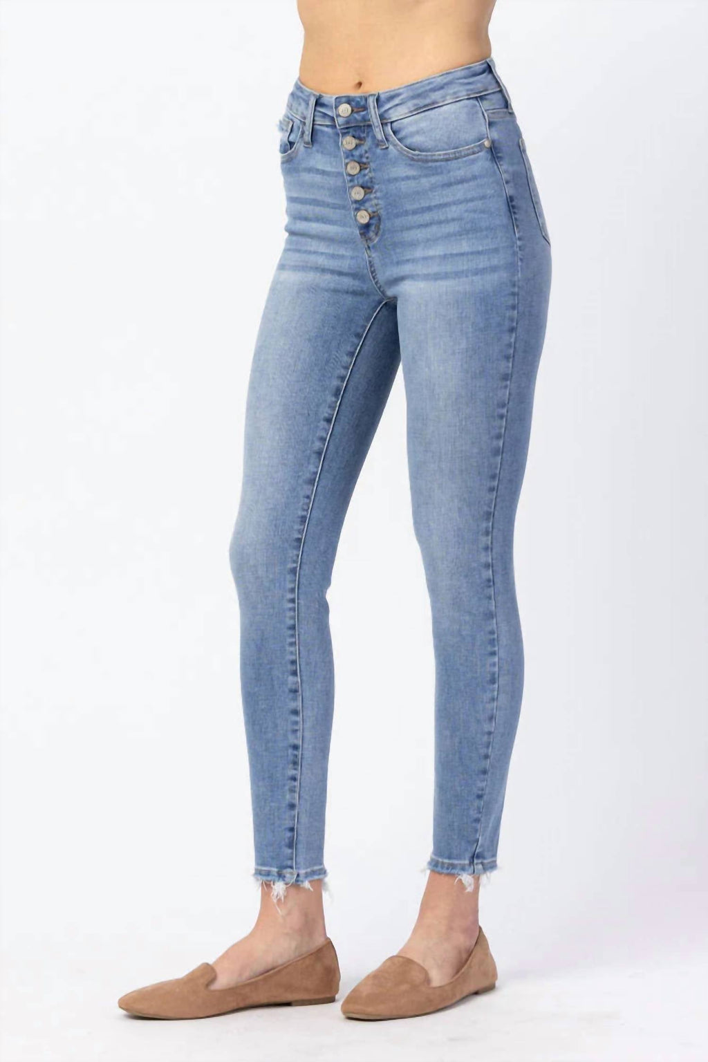 Judy Blue - High Rise Button Fly Skinny Jean