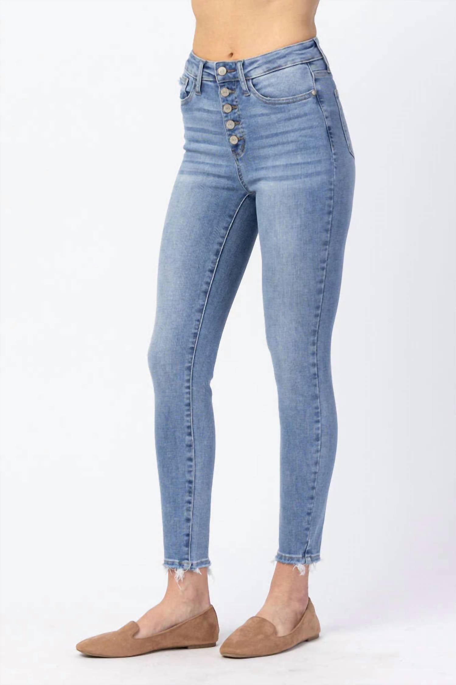 Judy Blue - High Rise Button Fly Skinny Jean