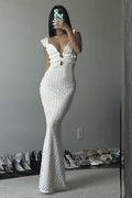 Pure Desire Hollow-out V-neck Maxi Dress