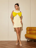 Playful  Bow-Tie Summer Midi Dress