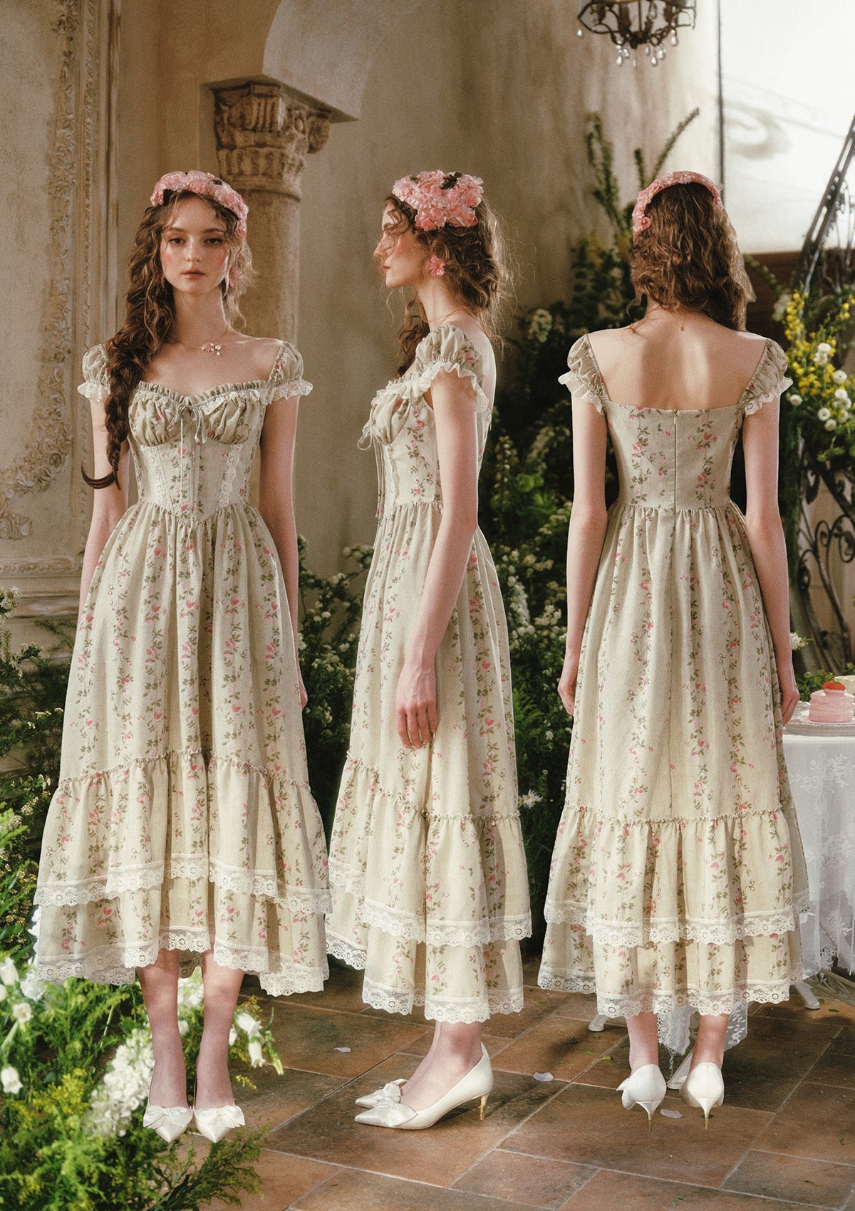 Meadow Vine Corset Dress (Long)