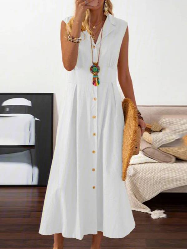 Lapel A- Line Dress