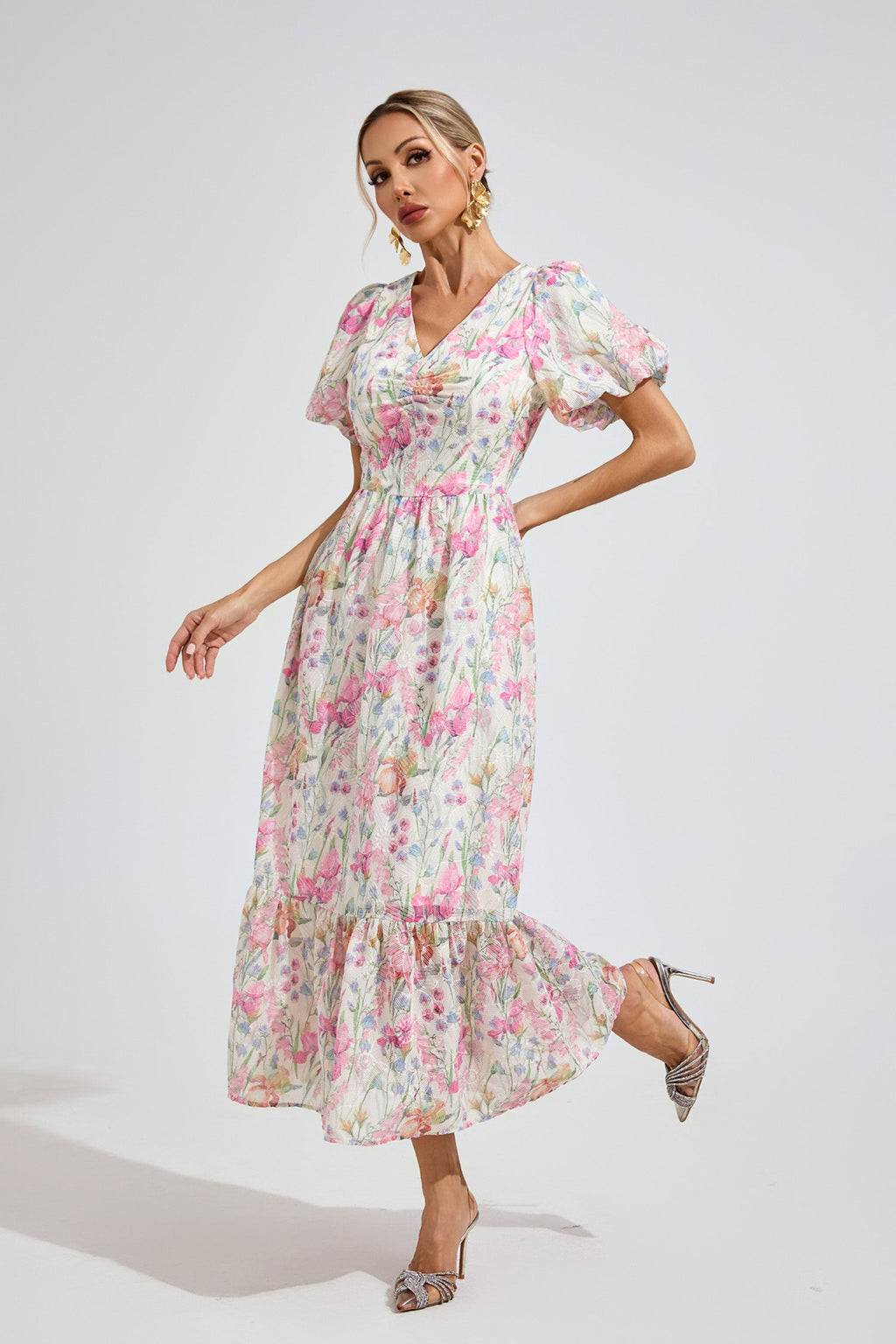Baxter Floral Print Midi Dress