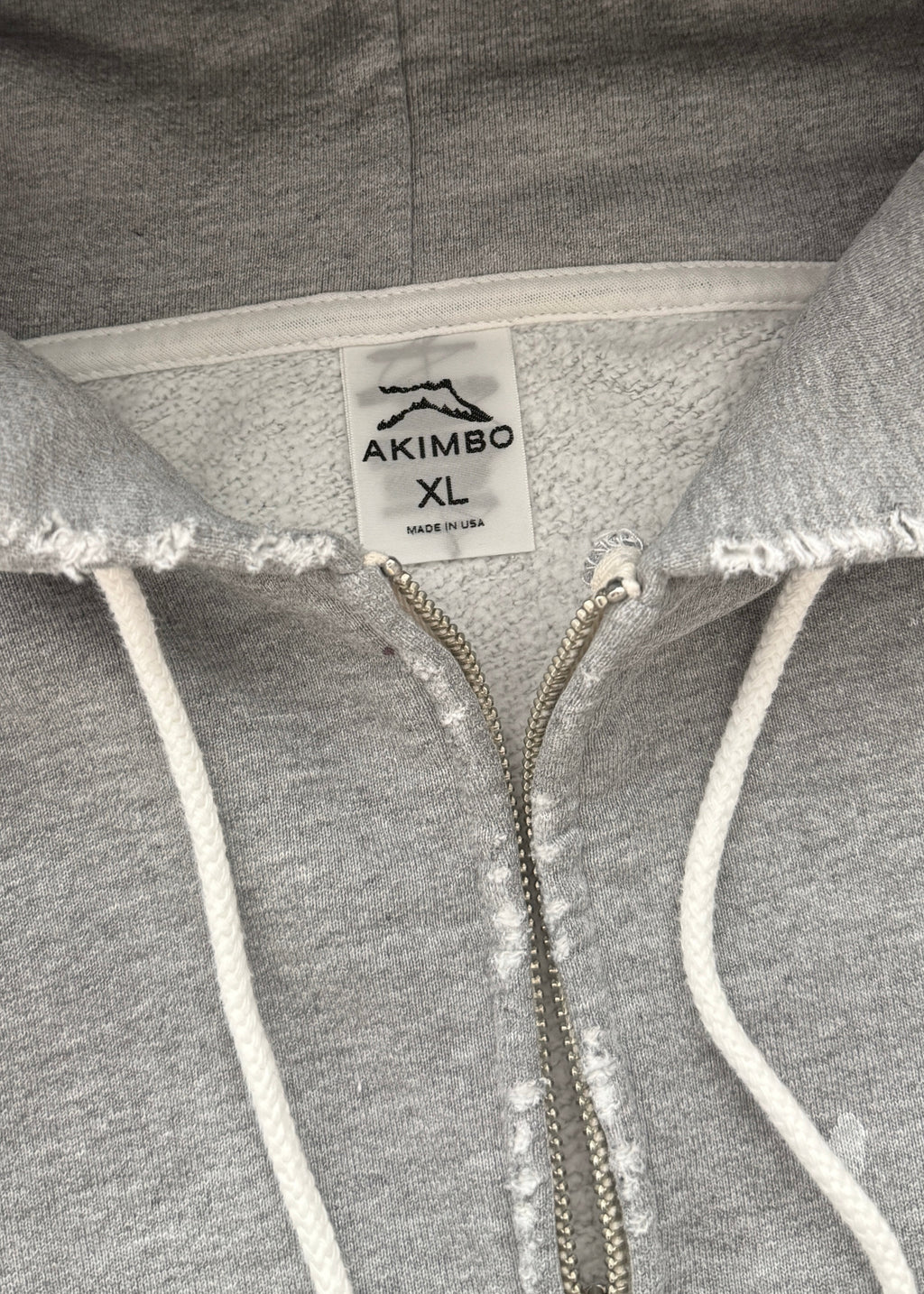 WATCH-PEEKER ZIP-UP HOODIE - HEATHER GREY