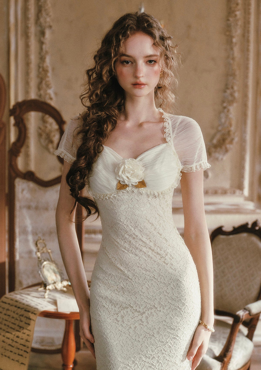 Cream Letter Dress