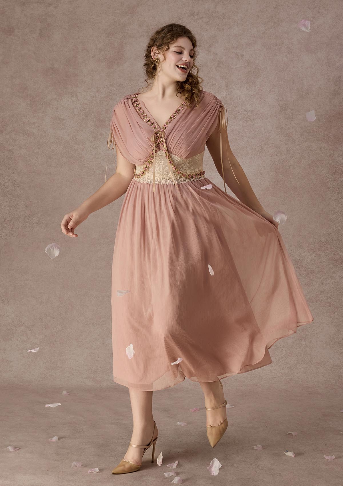 Curve&Plus Rose Olive Dress
