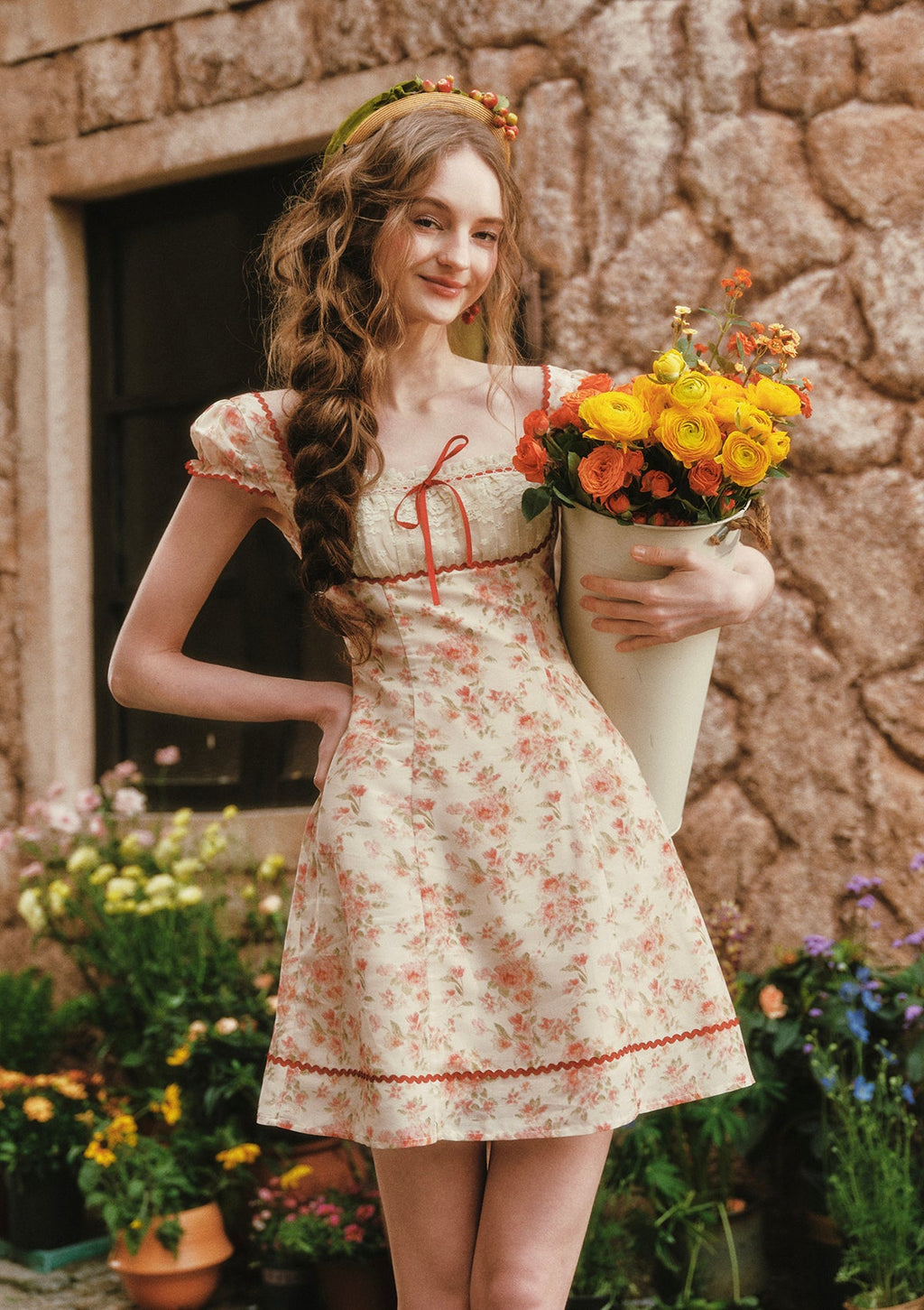 Crimson Berry Rose Dress