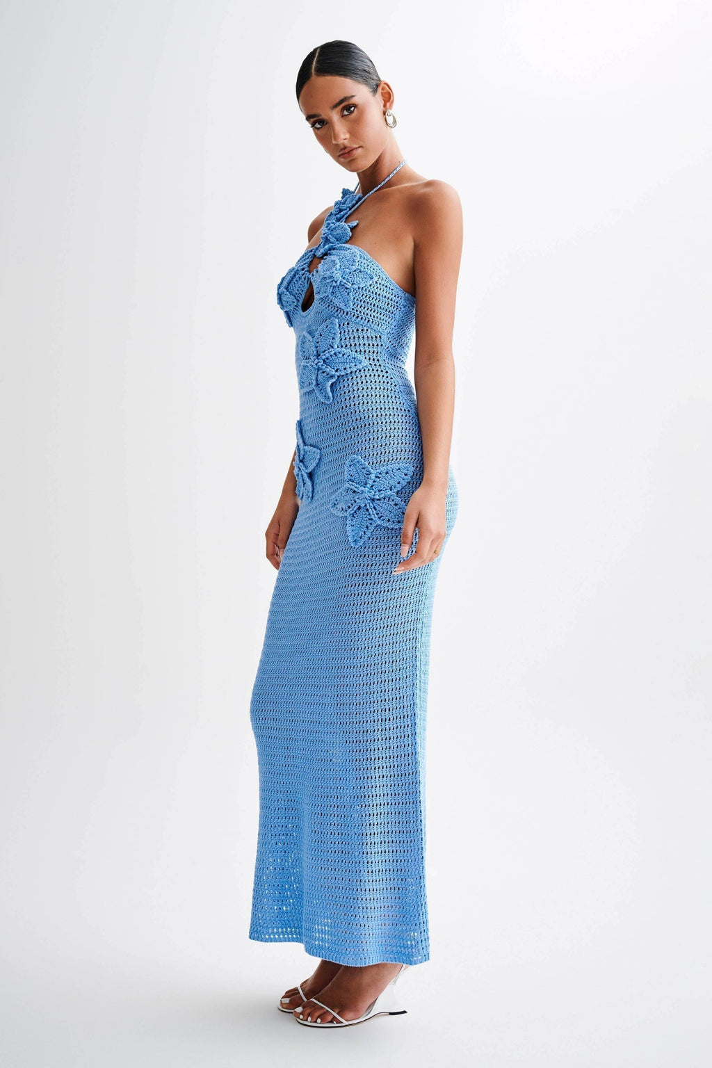 Beverly Floral Appliqu¨¦ Crochet Maxi Dress
