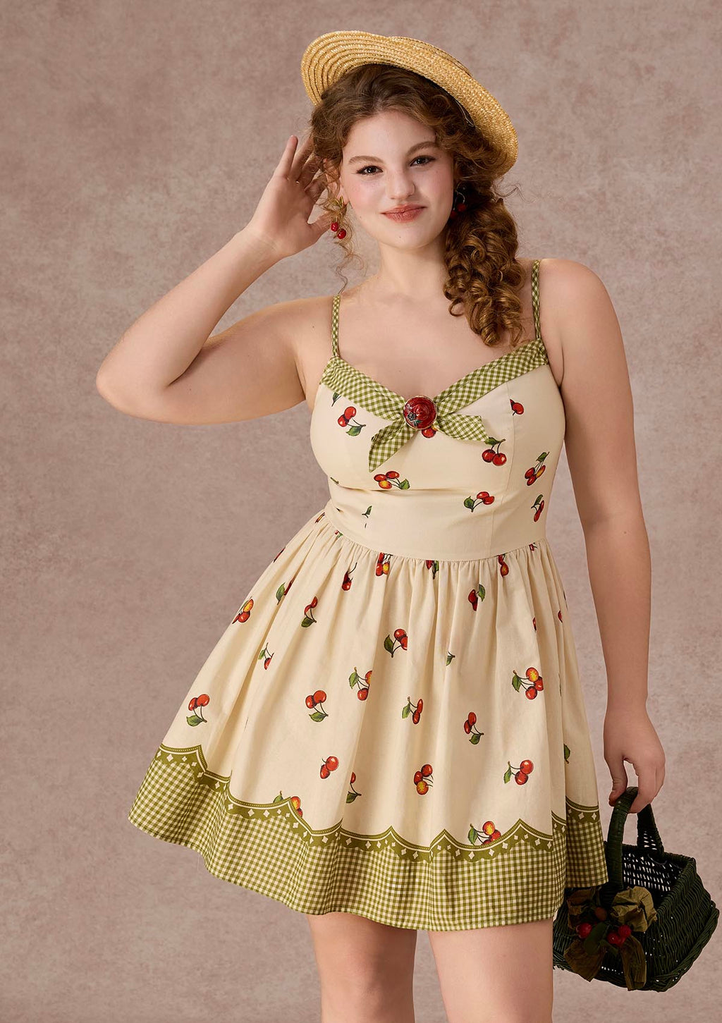 Curve&Plus Wild Cherry Dress(Short)