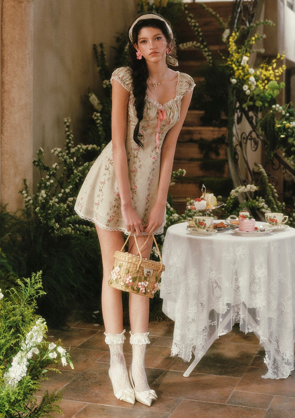 Meadow Vine Corset Dress (Short)