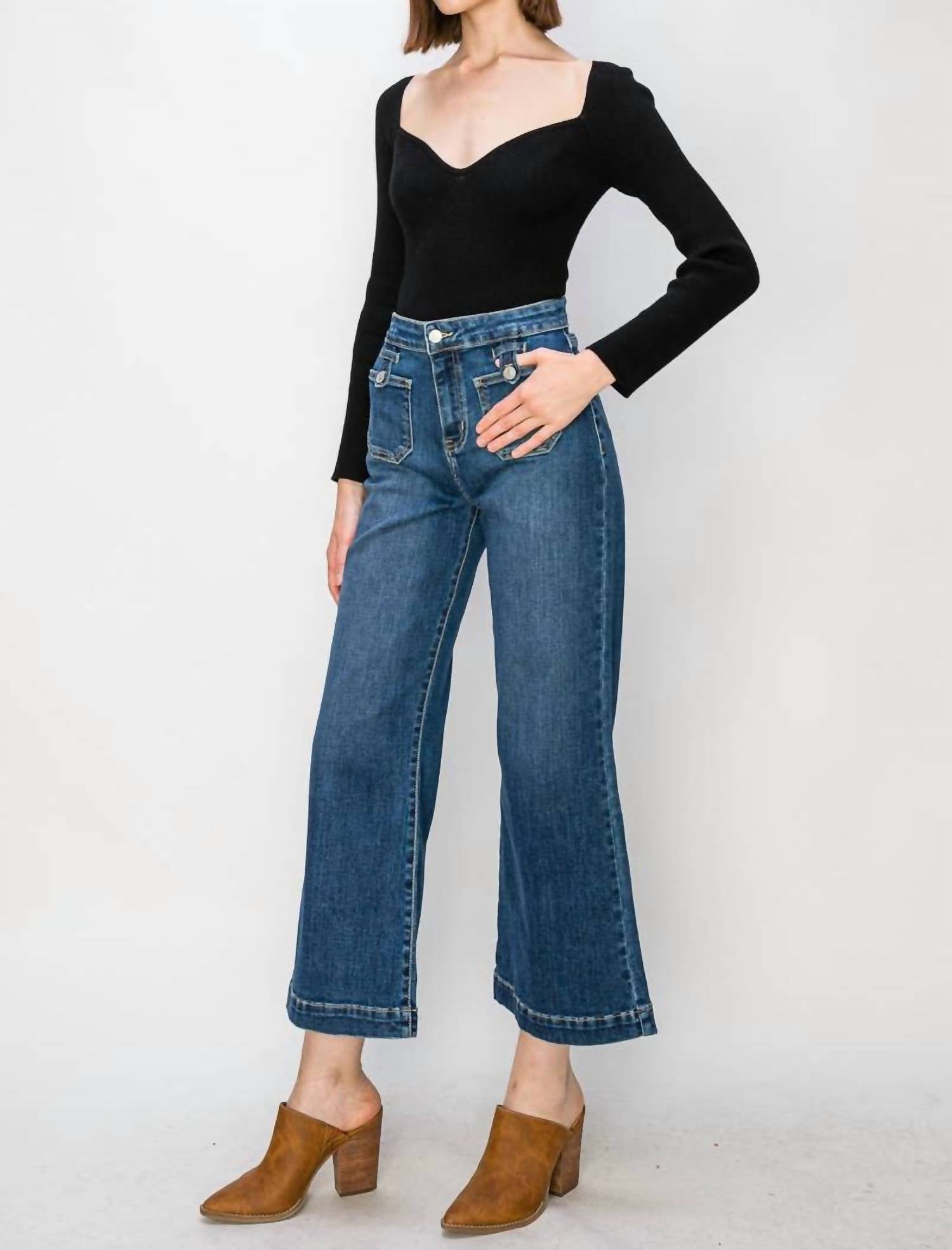 Artemis Vintage - Corlie High Rise Wide Leg Jeans