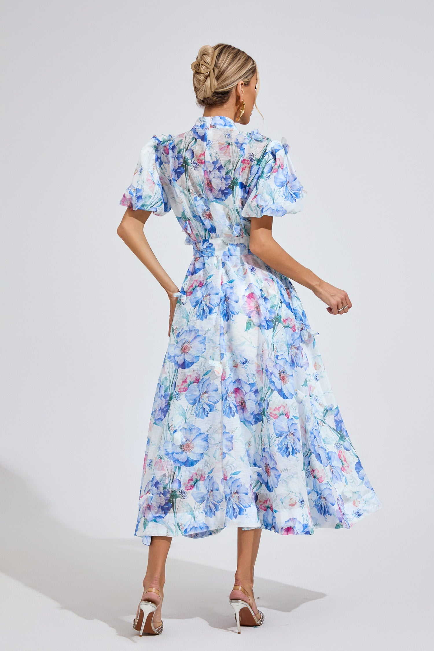 Dawson Cambridge Blue Corset Midi Dress