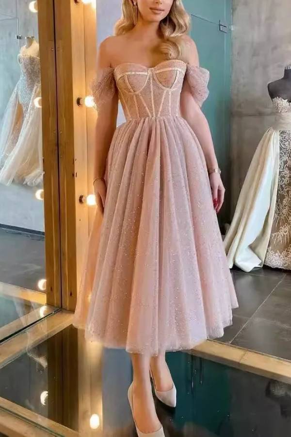 Fashionable swing evening dress